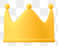 Royal crown png 3D sticker, transparent background