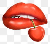 Sexy lips clipart png, 3d graphic, transparent background