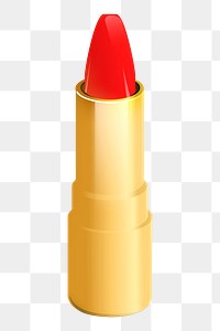 Red Lipstick png 3D sticker, transparent background