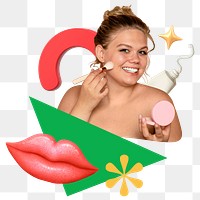 Beauty product png sticker, colorful remix, transparent background 