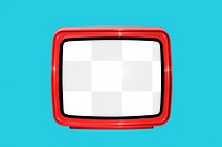 Retro tv png mockup, transparent design