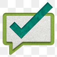 Green check mark png business sticker, transparent background 