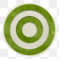 Green target png sticker, transparent background