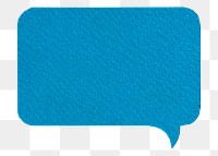 Blue speech bubble png sticker, transparent background