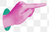 Hand pointing finger png sticker, transparent background