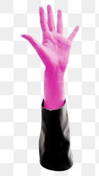 Raised hand png sticker, transparent background