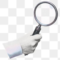 Magnifying glass png sticker, transparent background