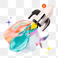 Startup launch png business sticker, transparent background 