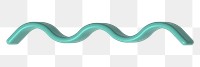 Png green 3D wavy line, transparent background