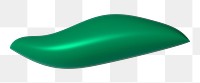 3D green blob png, transparent background