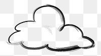 Cloud png sticker, cute weather doodle, transparent background