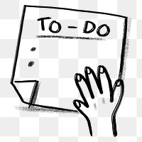 To do list png sticker, note paper doodle, transparent background