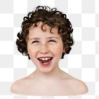 Cheerful boy png sticker, transparent background