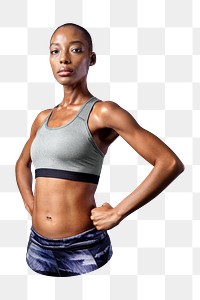 Sporty woman png sticker, transparent background