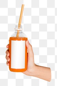 Juice bottle png sticker, transparent background