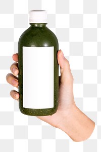 Black bottle png sticker, transparent background