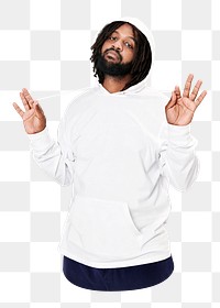 Png African-American man sticker, transparent background