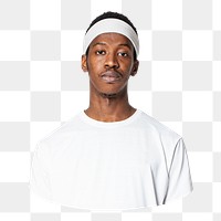Png sporty African-American man sticker, transparent background