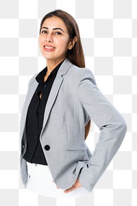 Indian businesswoman png sticker, transparent background