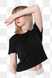 Blond girl png sticker, transparent background