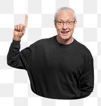 Senior presenter png sticker, transparent background