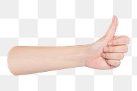 Thumbs up png sticker, transparent background