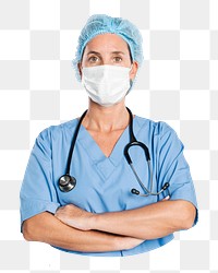 Female doctor png sticker, transparent background