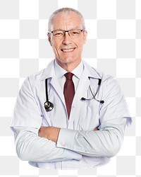 Male doctor png sticker, transparent background