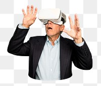 VR headset png sticker, transparent background