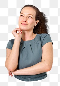 Confident businesswoman png sticker, transparent background