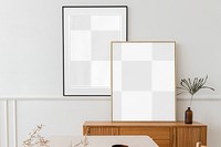 Picture frames png mockup, home decor, transparent design