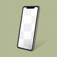 Smartphone screen png transparent mockup