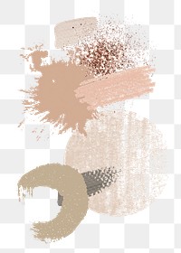 Abstract glittery shapes png sticker, transparent background