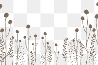 Flower border png sticker, transparent background