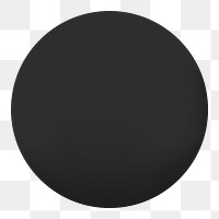 Black badge png round shape sticker, transparent background