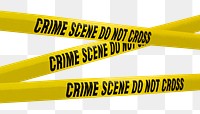 Crime scene tape png border, transparent background