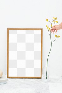 Photo frame png mockup, home decor, transparent design