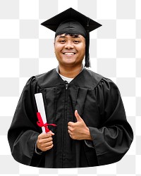 Graduating student png sticker, transparent background