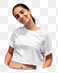 Happy Indian woman png sticker, transparent background