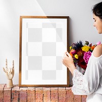 Photo frame png mockup, transparent design