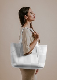 Leather bag png mockup, women's accessory, transparent design