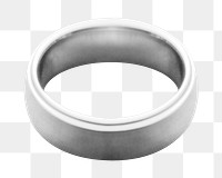 Silver ring  png sticker, transparent background 