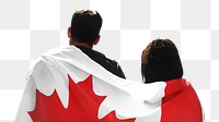 Canadian flag png sticker, transparent background