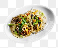 Soft tacos png sticker, transparent background