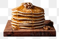Honey pancakes png sticker, transparent background