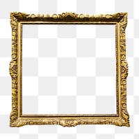 Vintage frame png sticker, transparent background