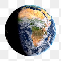 Planet earth png sticker, transparent background
