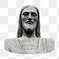 Christ the Redeemer png sticker, transparent background