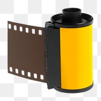 Analog film roll png sticker, transparent background