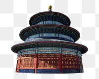 Temple of Heaven png sticker, transparent background